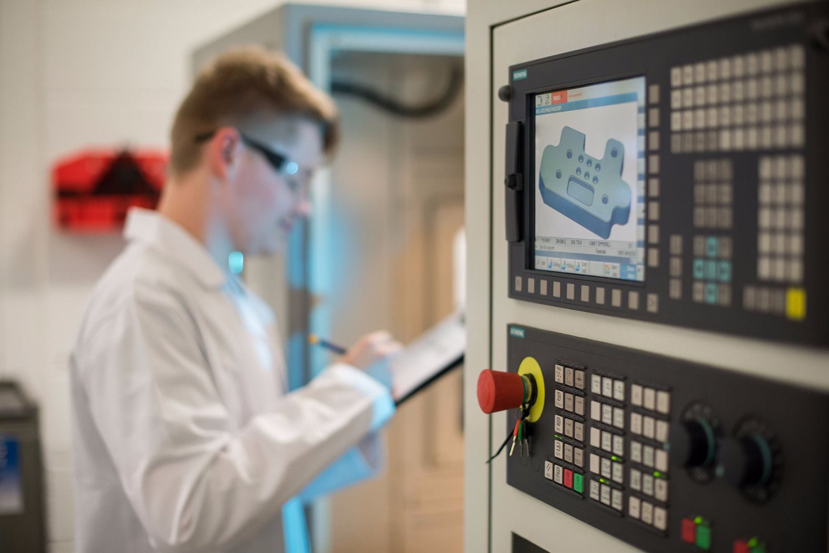 CNC Precision Machining 16 The quality team is checking the quality of parts