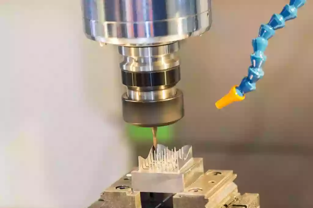 The Importance of CNC Machining in Telecommunication Systems: Beyond Precision to Signal Integrity 3 CNC machine milling a precision telecom component.